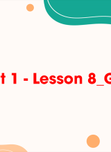 Unit 1 - Lesson 8G11